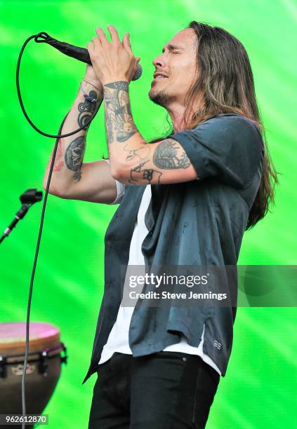 Singer Brandon Boyd of Incubus performs on Day 1 of BottleRock Napa Valley Music Festival at Napa Valley Expo on May 25, 2018 in Napa, California.