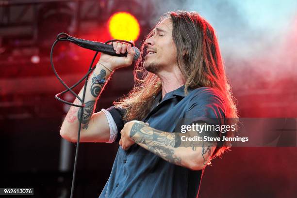 Singer Brandon Boyd of Incubus performs on Day 1 of BottleRock Napa Valley Music Festival at Napa Valley Expo on May 25, 2018 in Napa, California.