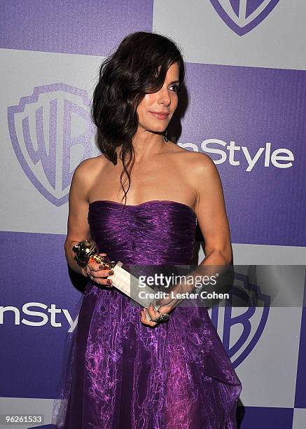 Actress Sandra Bullock attends the InStyle and Warner Bros. 67th Annual Golden Globes post party held at the Oasis Courtyard at The Beverly Hilton...