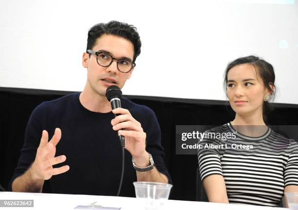 Actors Steven Strait and Cara Gee attend the Science Of "The Expanse" Panel held at Sheraton Gateway Hotel on May 25, 2018 in Los Angeles, California.