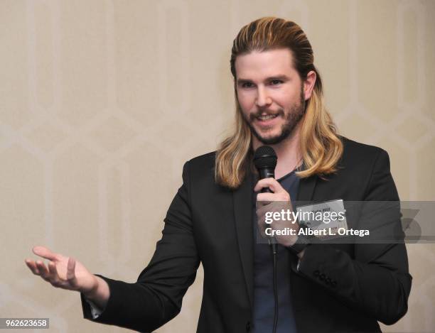 Moderator Kyle Hill of The Nerdist attends the Science Of "The Expanse" Panel held at Sheraton Gateway Hotel on May 25, 2018 in Los Angeles,...