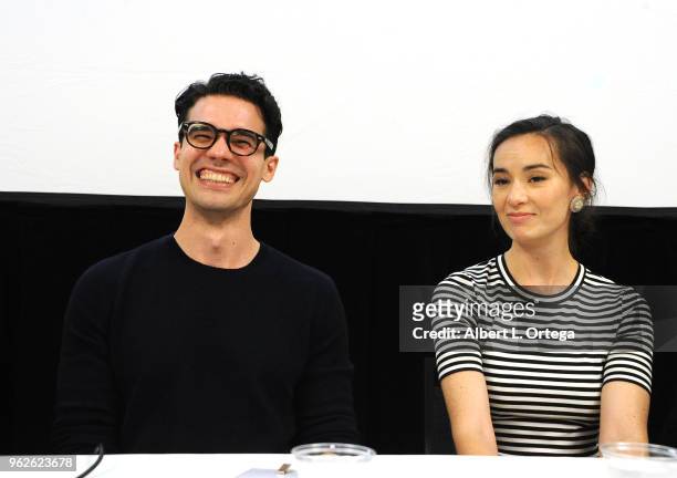 Actors Steven Strait and Cara Gee attend the Science Of "The Expanse" Panel held at Sheraton Gateway Hotel on May 25, 2018 in Los Angeles, California.