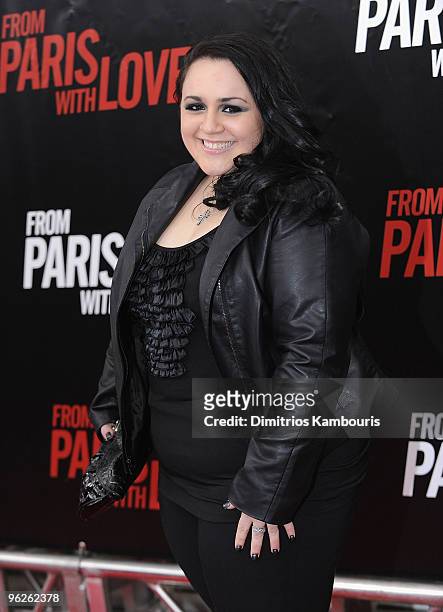 Nikki Blonsky attends the "From Paris With Love" premiere at the Ziegfeld Theatre on January 28, 2010 in New York City.