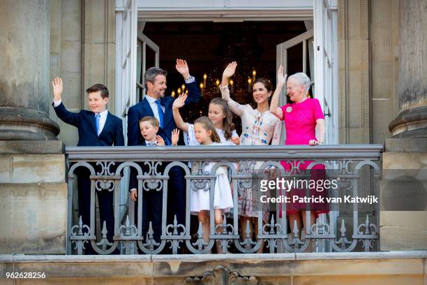 Crown Prince Frederik of Denmark, Crown Princess Mary of Denmark, Queen Margrethe of Denmark, Prince Christian of Denmark, Princess Isabella of...
