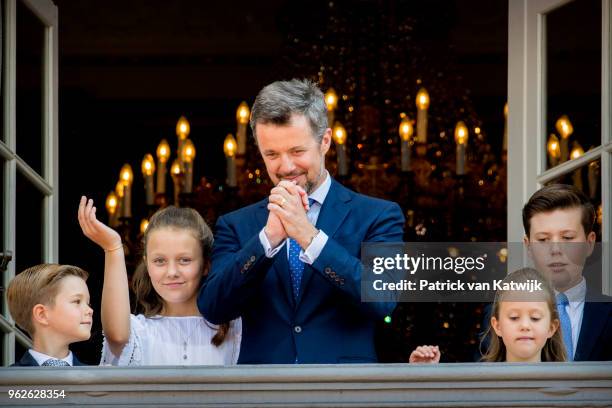 Crown Prince Frederik of Denmark and his children Prince Vincent of Denmark, Princess Isabella of Denmark, Princess Josephine of Denmark and Prince...