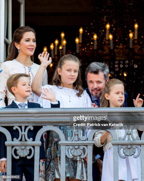 Crown Princess Mary of Denmark, Crown Prince Frederik of Denmark, Princess Isabella of Denmark, Prince Vincent of Denmark and Princess Josephine of...