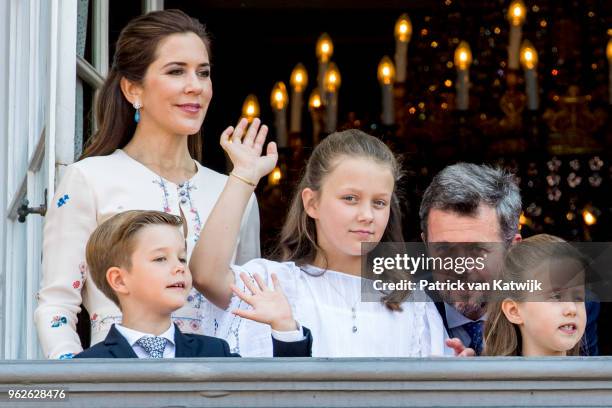 Crown Princess Mary of Denmark, Crown Prince Frederik of Denmark, Princess Isabella of Denmark, Prince Vincent of Denmark and Princess Josephine of...