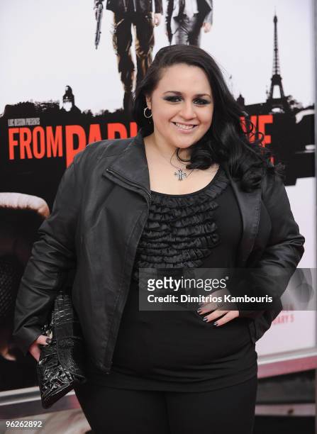 Nikki Blonsky attends the "From Paris With Love" premiere at the Ziegfeld Theatre on January 28, 2010 in New York City.
