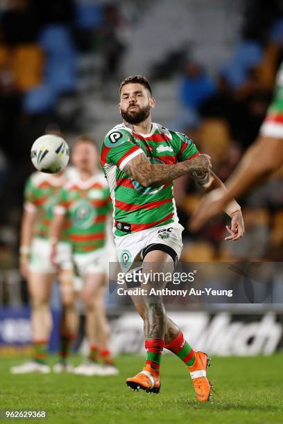 Adam Reynolds of the Rabbitohs in action during the round 12 NRL match between the New Zealand Warriors and the South Sydney Rabbitohs at Mt Smart...