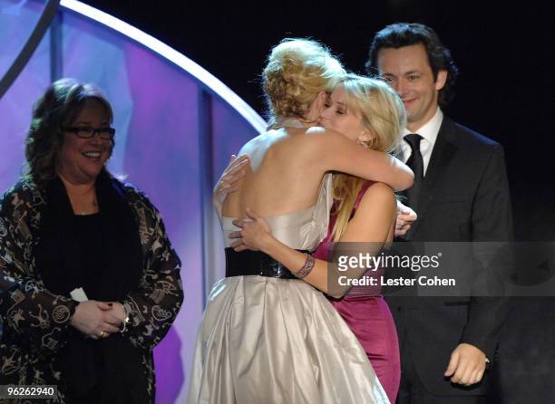 Actors Kathy Bates, Kate Winslet, Reese Witherspoon and Michael Sheen attend the 16th Annual BAFTA/LA Cunard Britannia Awards at the Hyatt Regency...