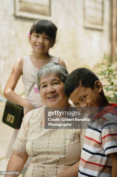 grandmother with grandchildren - luisiana 個照片及圖片檔