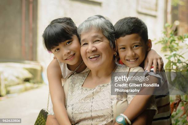 grandmother with grandchildren - luisiana 個照片及圖片檔