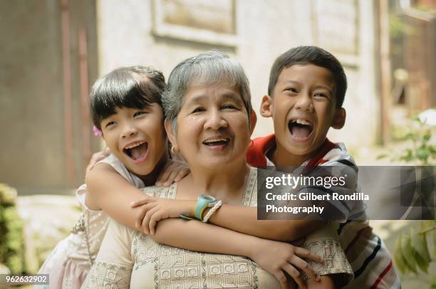 grandmother with grandchildren - luisiana 個照片及圖片檔