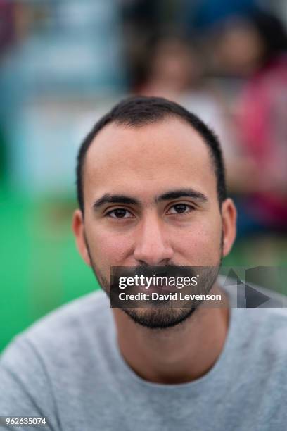 Carlos Fonseca, writer, at the Hay Festival on May 26, 2018 in Hay-on-Wye, Wales.