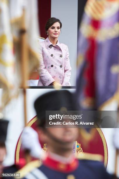 Queen Letizia of Spain attends the Armed Forces Day on May 26, 2018 in Logrono, Spain.