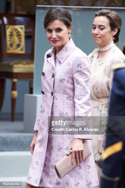 Queen Letizia of Spain attends the Armed Forces Day on May 26, 2018 in Logrono, Spain.
