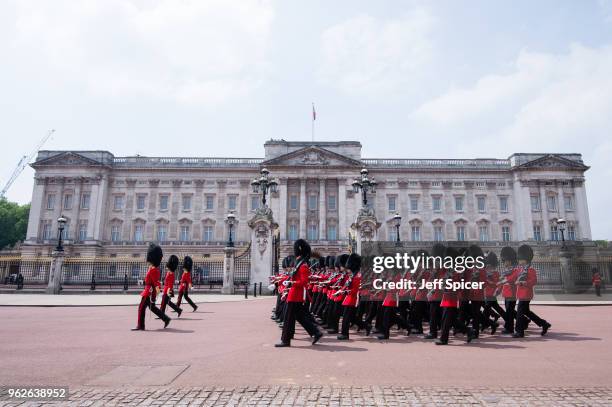 Rehearsals for Trooping the Colour during the Major General's Review on May 26, 2018 in London, England.