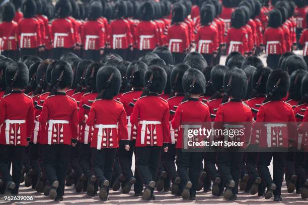 Rehearsals for Trooping the Colour during the Major General's Review on May 26, 2018 in London, England.