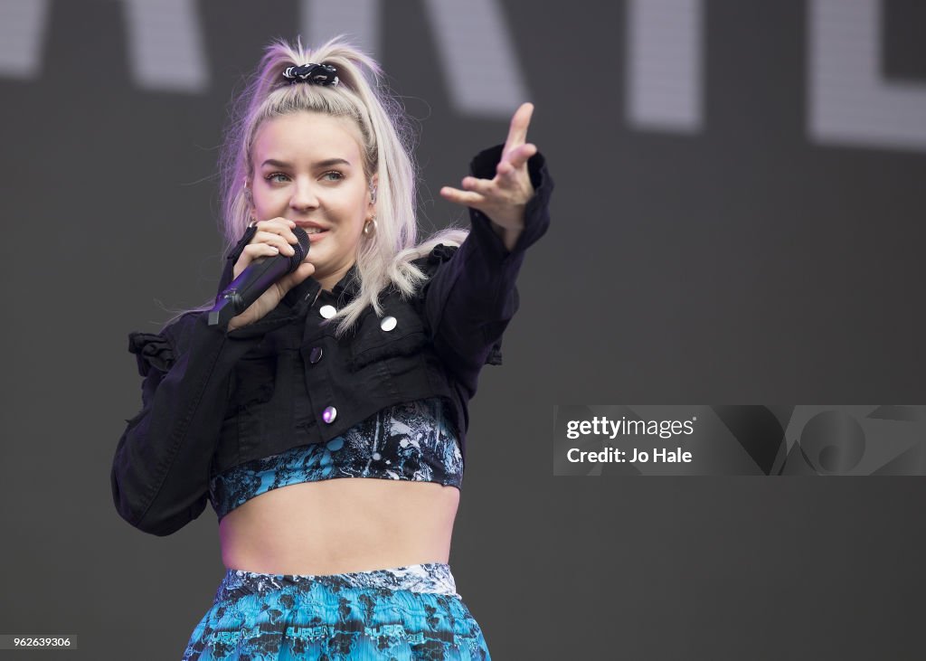 Anne-Marie performs on stage at BBC Music Biggest Weekend held at ...