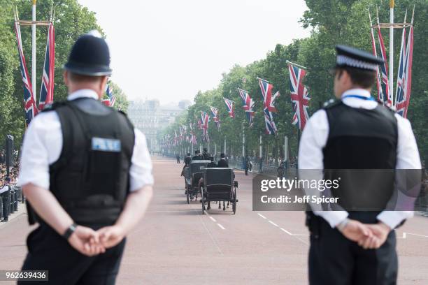 Rehearsals for Trooping the Colour during the Major General's Review on May 26, 2018 in London, England.