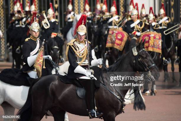 Rehearsals for Trooping the Colour during the Major General's Review on May 26, 2018 in London, England.