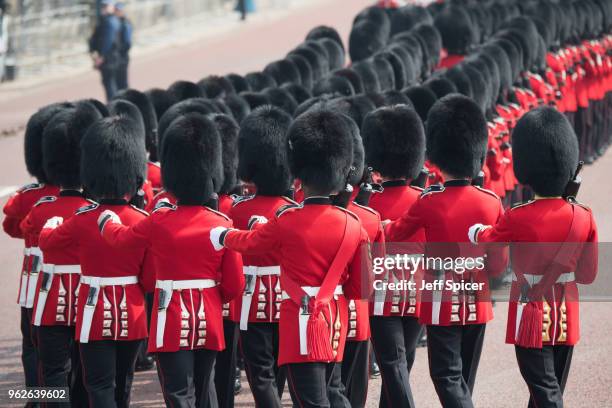 Rehearsals for Trooping the Colour during the Major General's Review on May 26, 2018 in London, England.