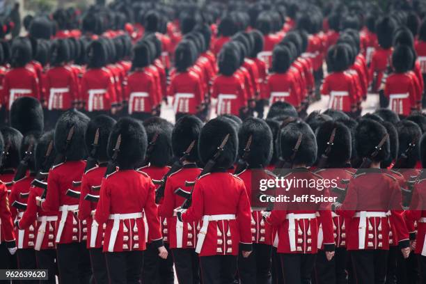 Rehearsals for Trooping the Colour during the Major General's Review on May 26, 2018 in London, England.