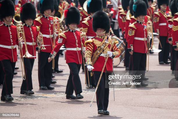 Rehearsals for Trooping the Colour during the Major General's Review on May 26, 2018 in London, England.