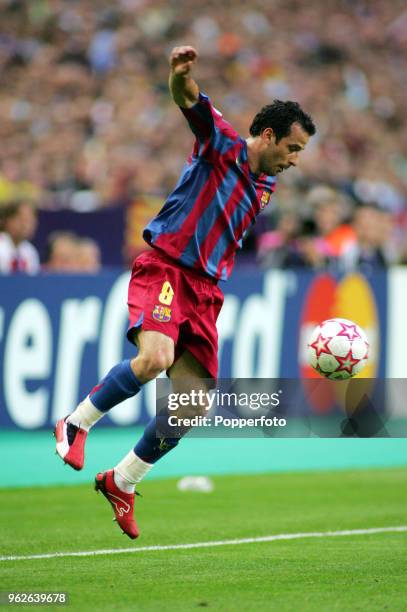 Ludovic Giuly of Barcelona in action during the UEFA Champions League Final between Barcelona and Arsenal at the Stade de France in Paris on May 17,...
