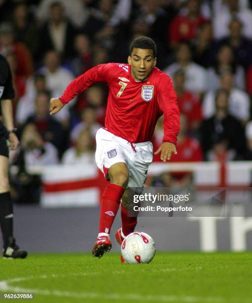 Aaron Lennon of England B in action during the International friendly match between England B and Belarus at the Madejski Stadium in Reading, England...