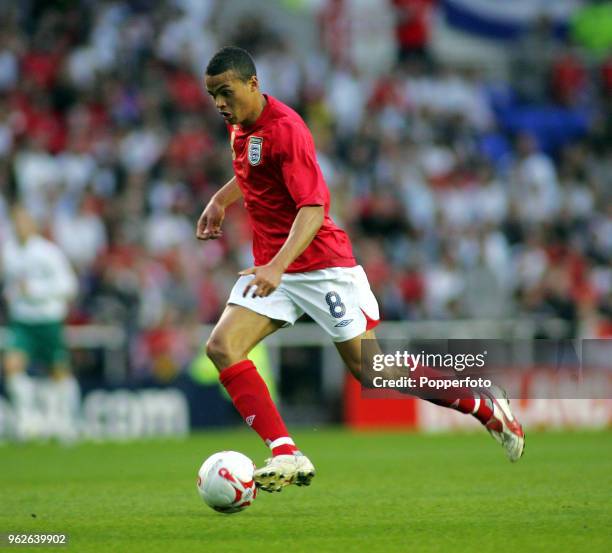 Jermaine Jenas of England B in action during the International friendly match between England B and Belarus at the Madejski Stadium in Reading,...