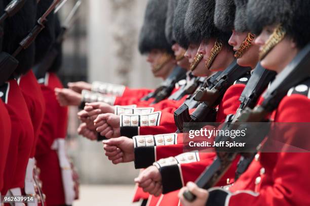 Rehearsals for Trooping the Colour during the Major General's Review on May 26, 2018 in London, England.