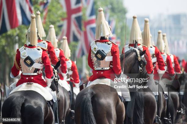 Rehearsals for Trooping the Colour during the Major General's Review on May 26, 2018 in London, England.