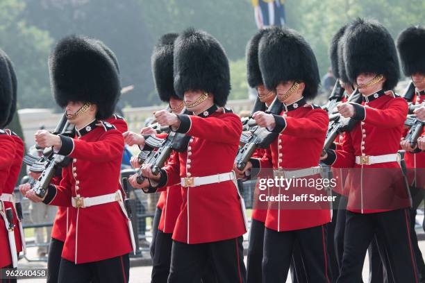 Rehearsals for Trooping the Colour during the Major General's Review on May 26, 2018 in London, England.