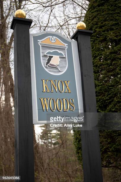 The Knox Woods neighborhood sign in Clifton Park, New York on Thursday, May 3, 2018. Several members of alleged sex cult NXIVM, including founder...