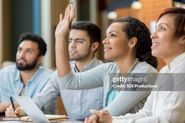 Student Glass Rise Hand 5,044 Student Raising Hand In Classroom Stock Photos, High-Res Pictures ...