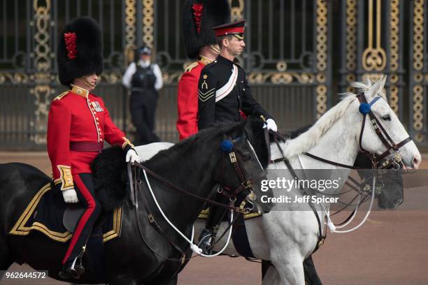 Rehearsals for Trooping the Colour during the Major General's Review on May 26, 2018 in London, England.