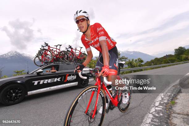 Jarlinson Pantano of Colombia and Team Trek-Segafredo / during the 101st Tour of Italy 2018, Stage 20 a 214km stage from Susa to Cervinia 2001m /...