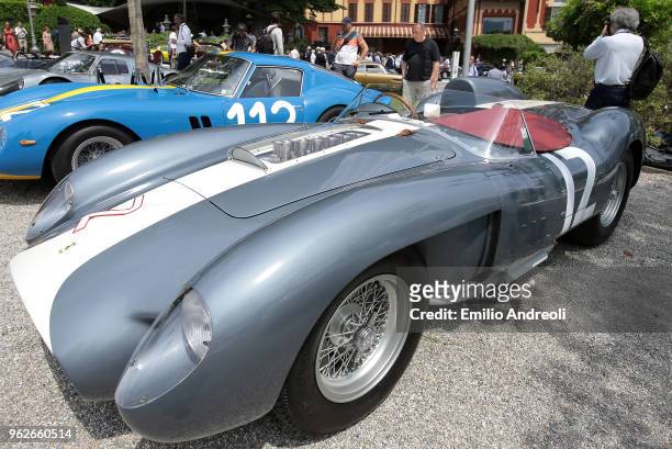 Ferrari 335 sport on display at the Concours de Elegance Villa d'Este at Villa d'Este on May 26, 2018 in Como, Italy. Approximately 50 Historic Cars...