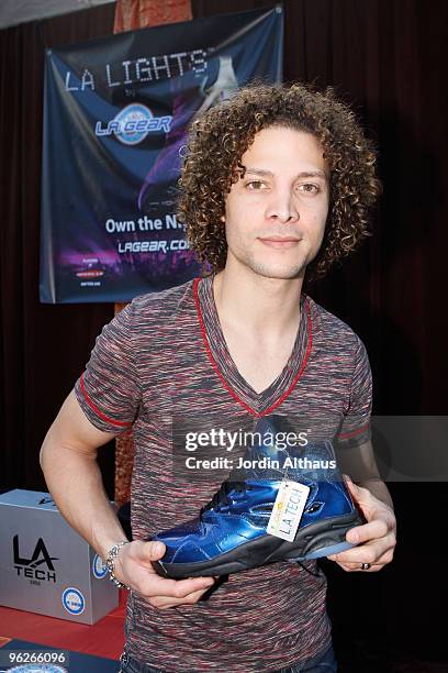 Personality Justin Guarini attends the 52nd Annual GRAMMY Awards GRAMMY Gift Lounge Day 1 held at the Staples Center on January 28, 2010 in Los...