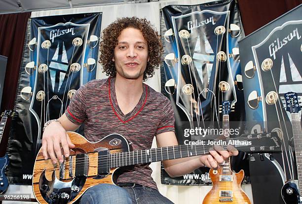 Personality Justin Guarini attends the 52nd Annual GRAMMY Awards GRAMMY Gift Lounge Day 1 held at the Staples Center on January 28, 2010 in Los...