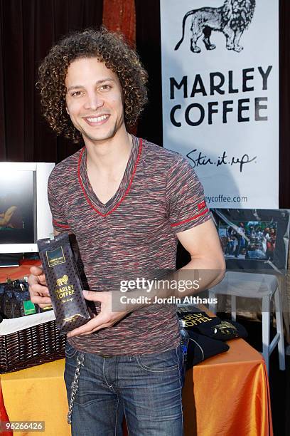 Personality Justin Guarini attends the 52nd Annual GRAMMY Awards GRAMMY Gift Lounge Day 1 held at the Staples Center on January 28, 2010 in Los...