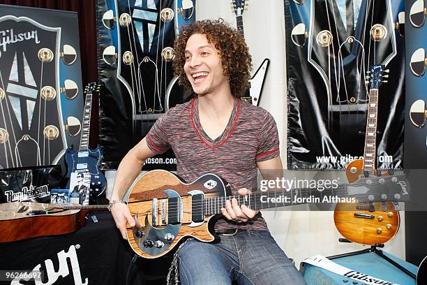 Personality Justin Guarini attends the 52nd Annual GRAMMY Awards GRAMMY Gift Lounge Day 1 held at the Staples Center on January 28, 2010 in Los...