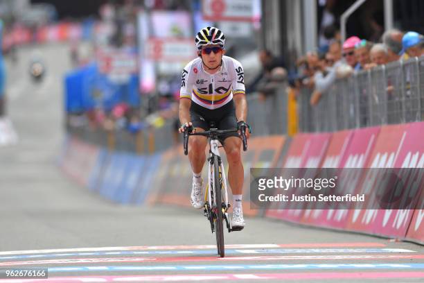 Arrival / Sergio Luis Henao Montoya of Colombia and Team Sky / during the 101st Tour of Italy 2018, Stage 20 a 214km stage from Susa to Cervinia...