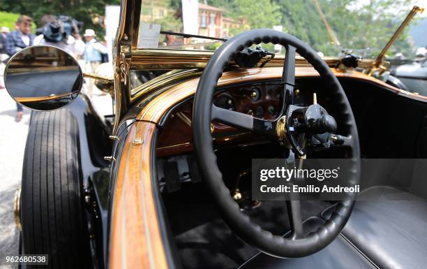 Dashboard details of a Rolls-Royce Phantom on display at the Concorso d'Eleganza Villa d'Este at Villa d'Este on May 26, 2018 in Como, Italy....