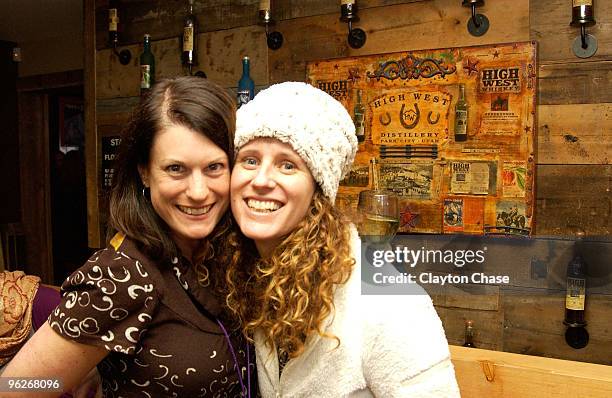 Sarah West and Carin Demilo attend the Alfred P Sloan Foundation Reception during the 2010 Sundance Film Festival at Filmmaker Lodge on January 29,...