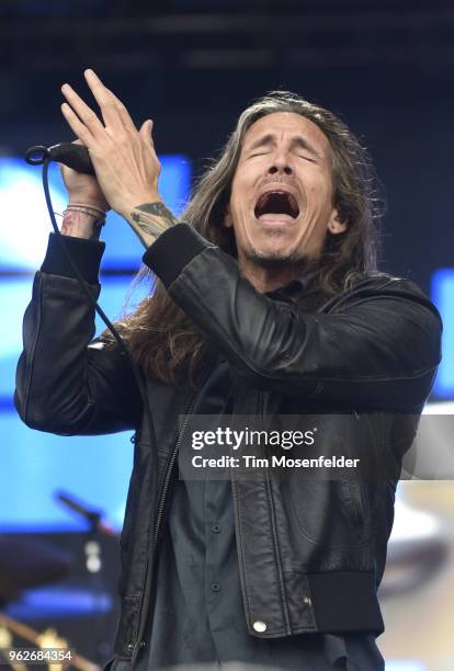 Brandon Boyd of Incubus performs during the 2018 BottleRock Napa Valley at Napa Valley Expo on May 25, 2018 in Napa, California.