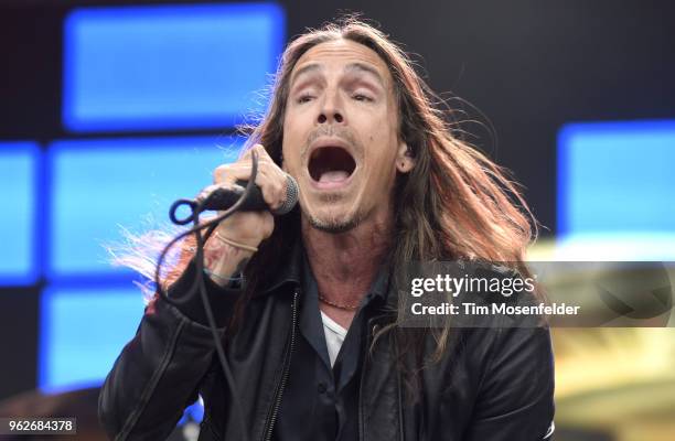 Brandon Boyd of Incubus performs during the 2018 BottleRock Napa Valley at Napa Valley Expo on May 25, 2018 in Napa, California.