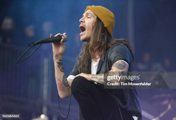 Brandon Boyd of Incubus performs during the 2018 BottleRock Napa Valley at Napa Valley Expo on May 25, 2018 in Napa, California.