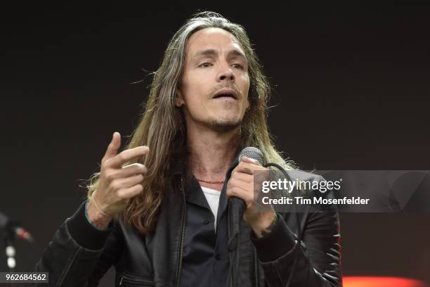 Brandon Boyd of Incubus performs during the 2018 BottleRock Napa Valley at Napa Valley Expo on May 25, 2018 in Napa, California.